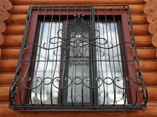 Металлическая решетка на окно кованая РКО-5