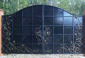  Кованые ворота ВК-13РМ, распашные металлические