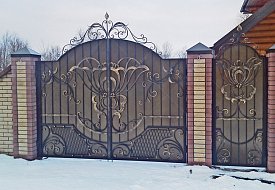  Кованые ворота ВК-15РМ, распашные металлические