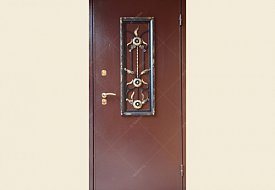 Входная стальная дверь с декором ДД-1