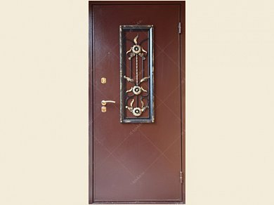 Входная стальная дверь с декором ДД-1