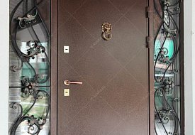Входная дверь перегородка с ковкой ДП-1