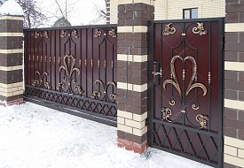  Кованые ворота ВК-42ОМ, откатные металлические