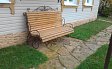 Садовая скамейка с ковкой и деревянными рейками СК-01